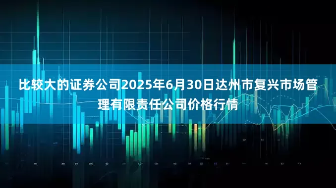比较大的证券公司2025年6月30日达州市复兴市场管理有限责任公司价格行情