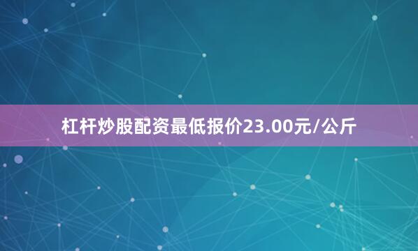 杠杆炒股配资最低报价23.00元/公斤