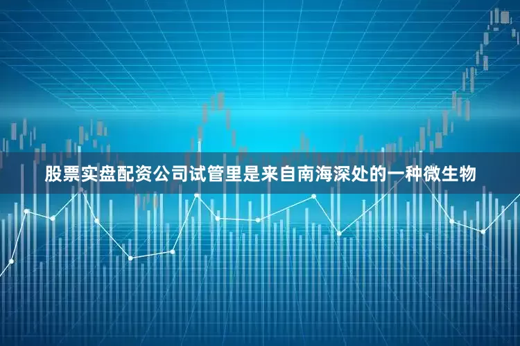 股票实盘配资公司试管里是来自南海深处的一种微生物